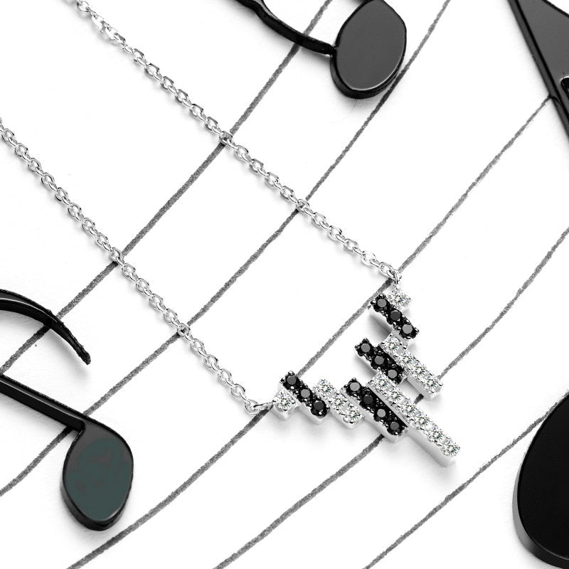 Sterling Piano Keys Necklace