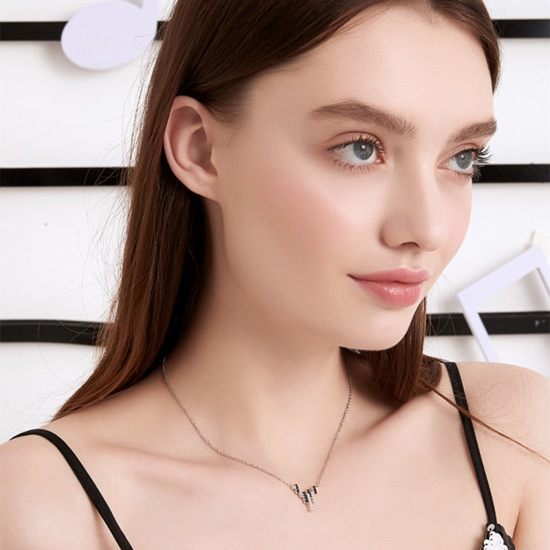 Sterling Piano Keys Necklace