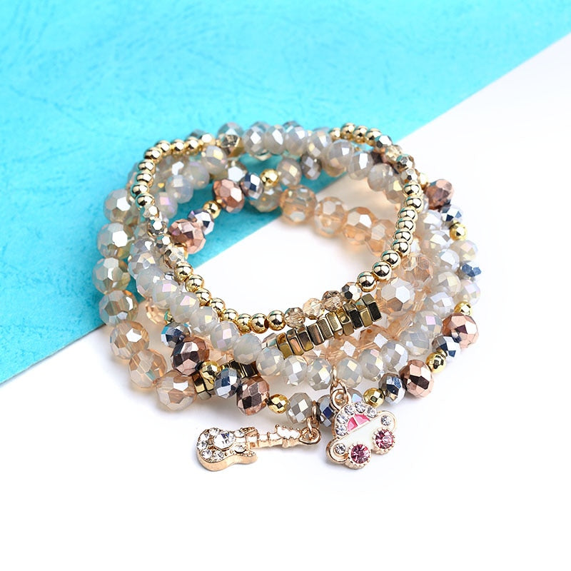 Crystal Guitar Bead Bracelets
