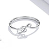 S925 Silver Music Notes Ring
