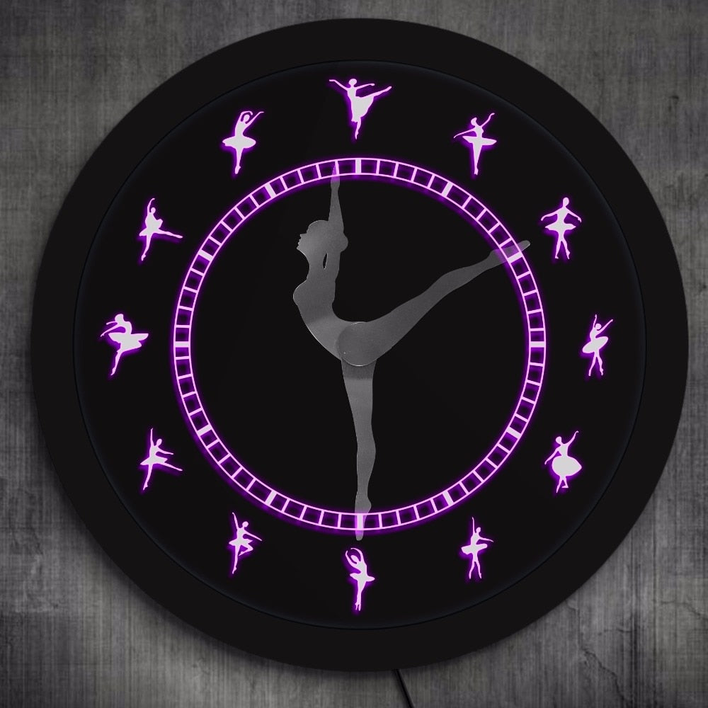 Ballet LED Lighting Wall Clock
