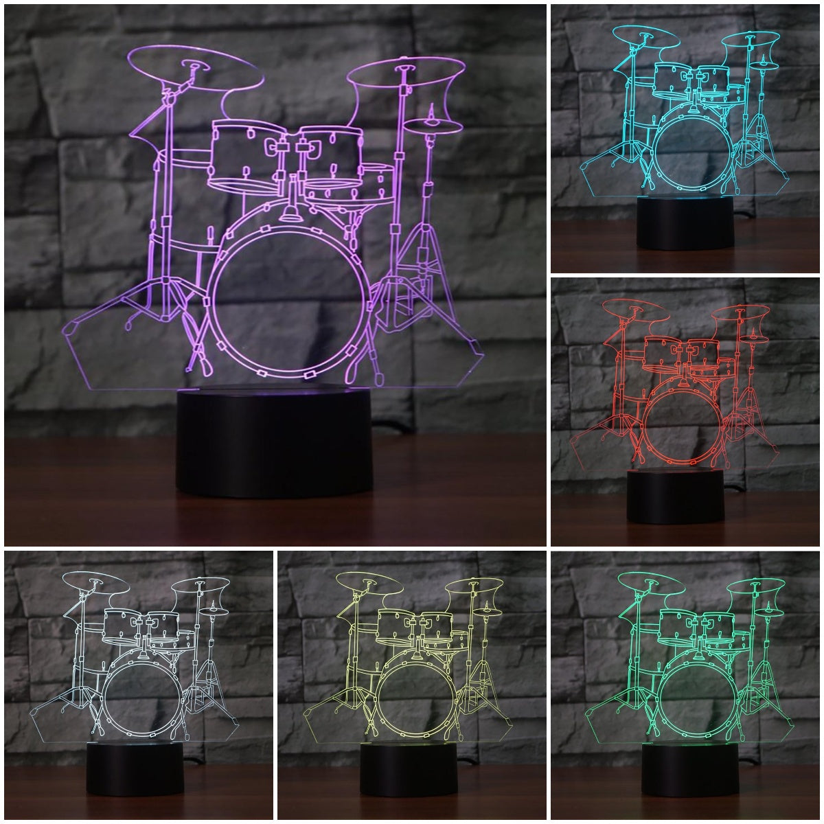 Drum Set LED Lamp
