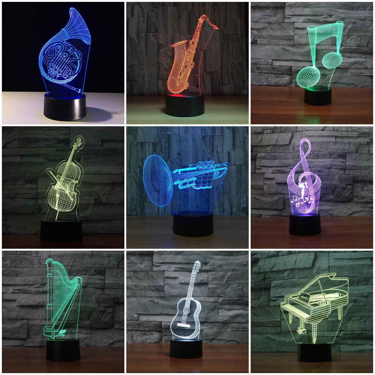 Musical Instruments LED Lamp Collection