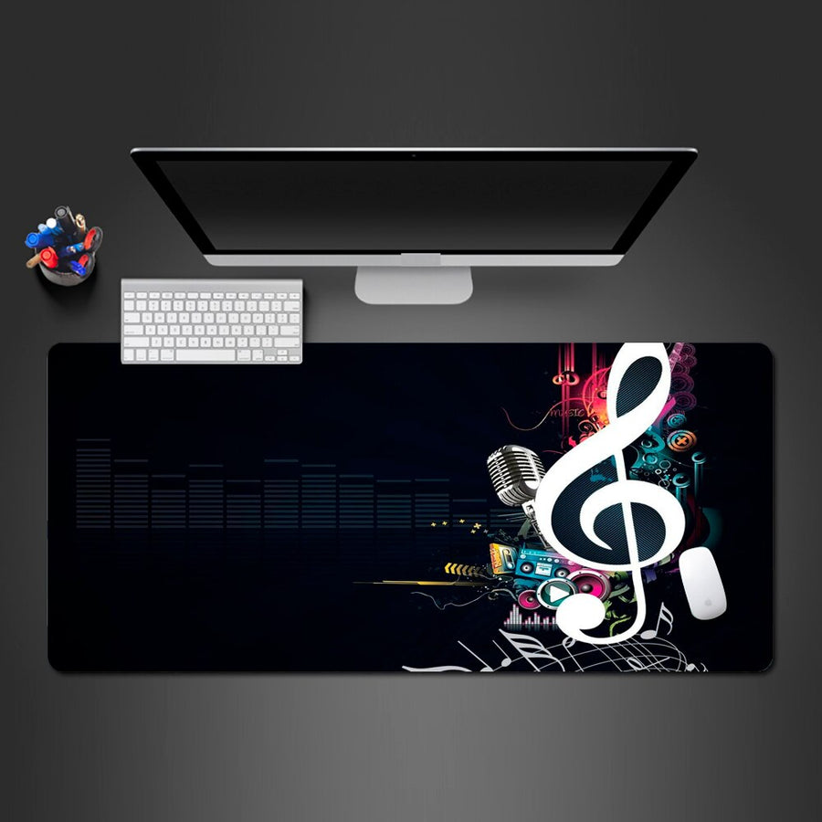 Rectangular Music Print Mouse Pad