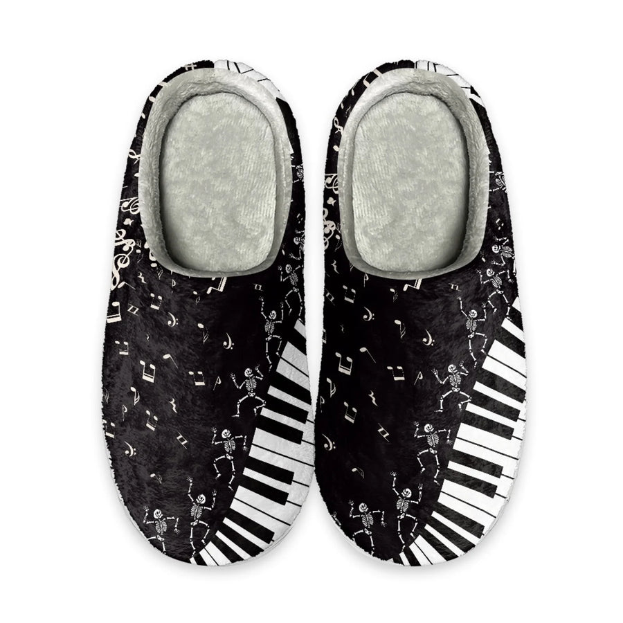 Piano Music Design Warm Slippers