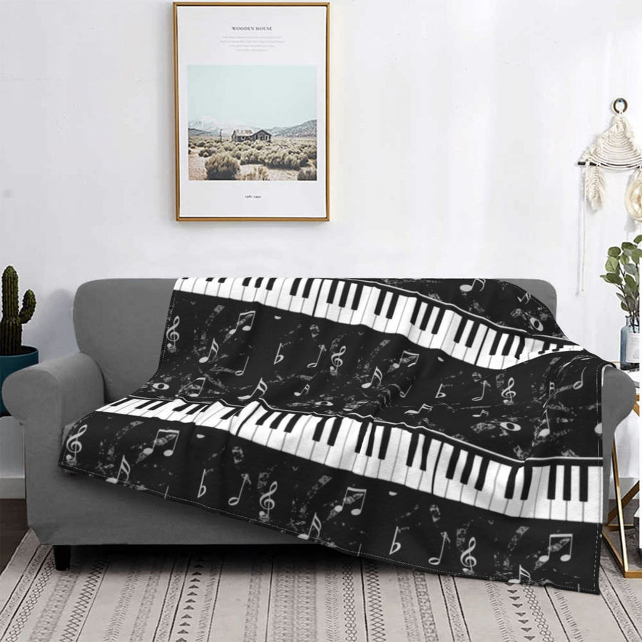 Piano Music Pattern Blanket