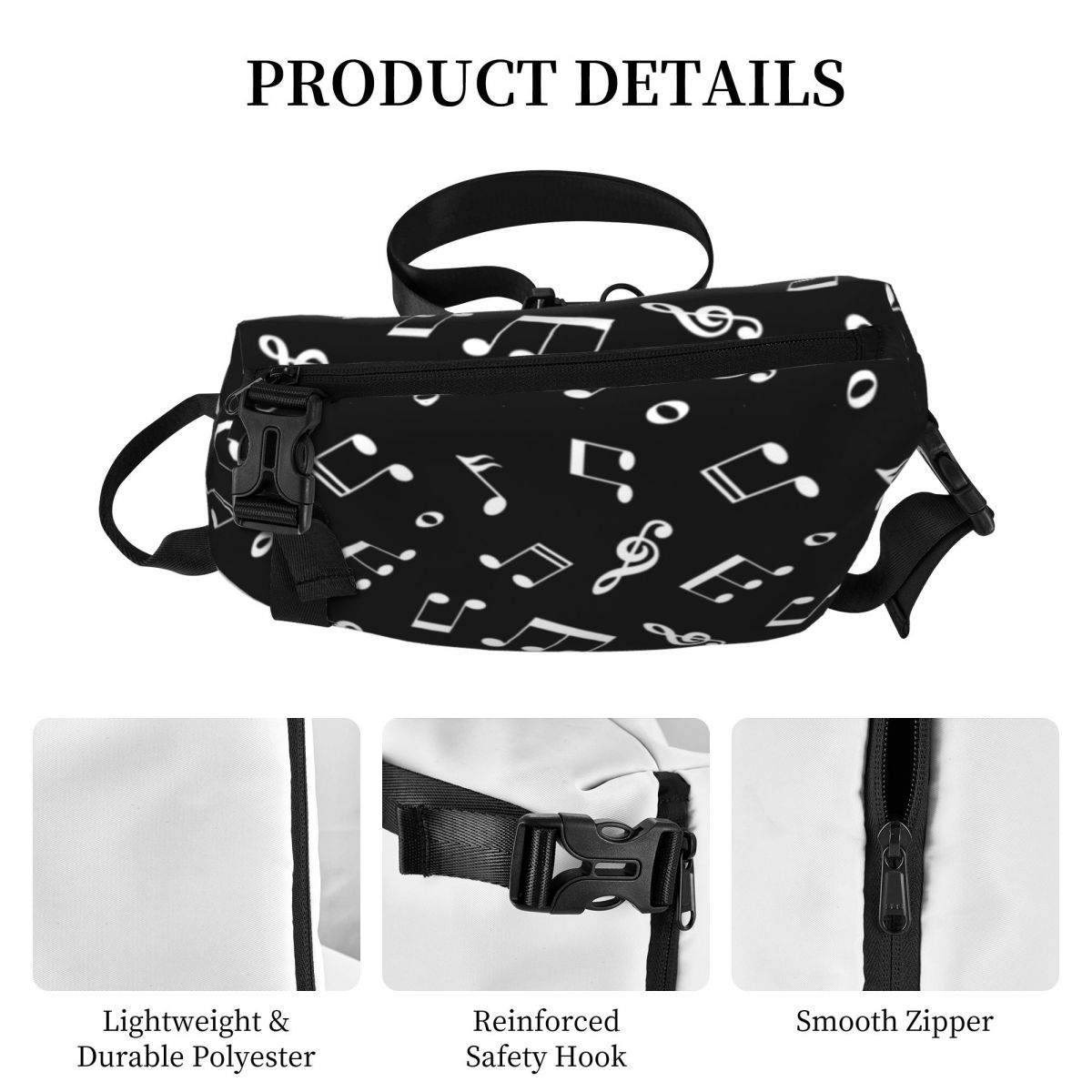 Music Note Chest Bag