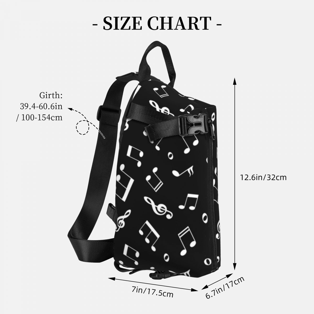 Music Note Chest Bag