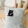 Black Cat Playing Ukulele Brooch