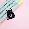 Black Cat Playing Ukulele Brooch