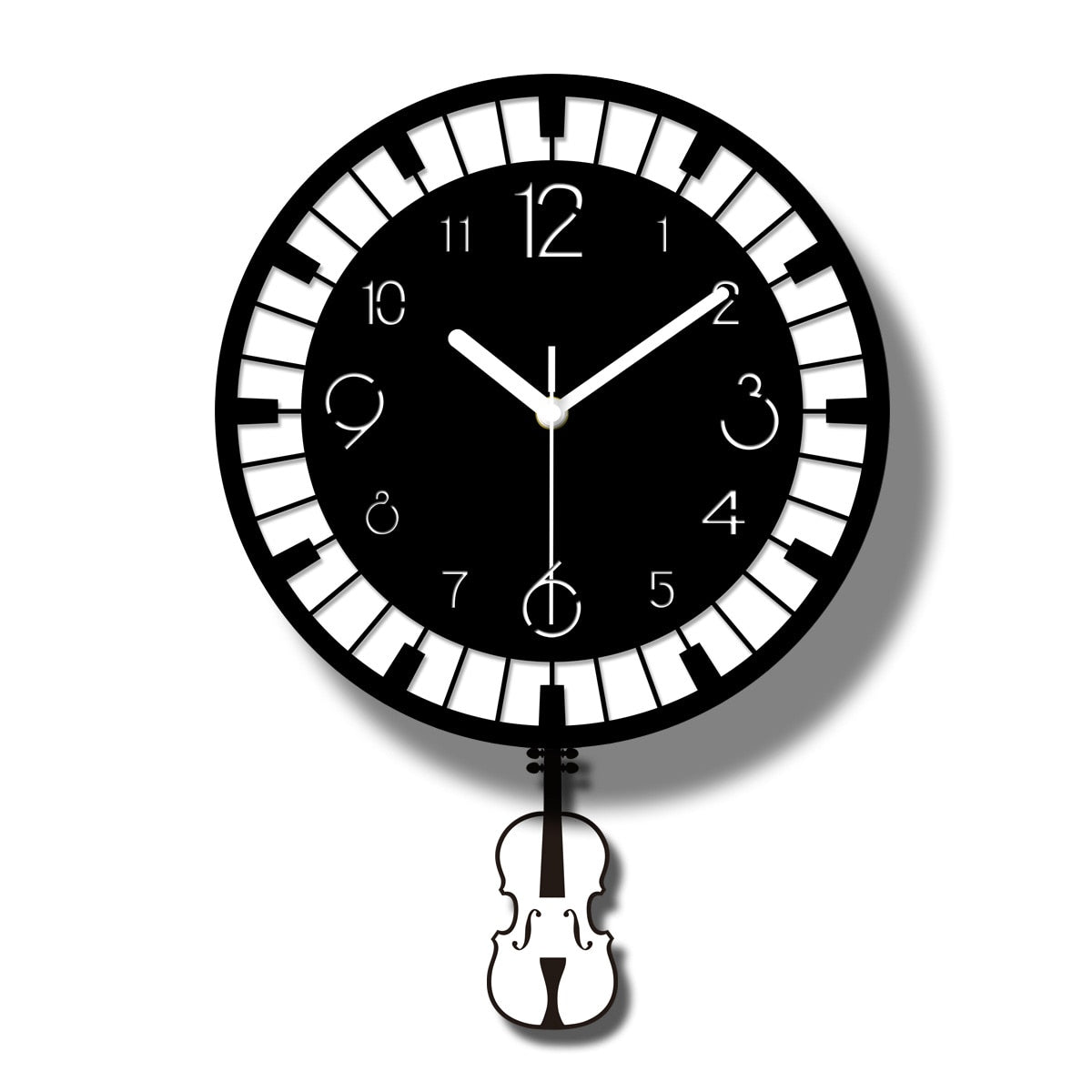 Modern Music Piano Keys Wall Clock