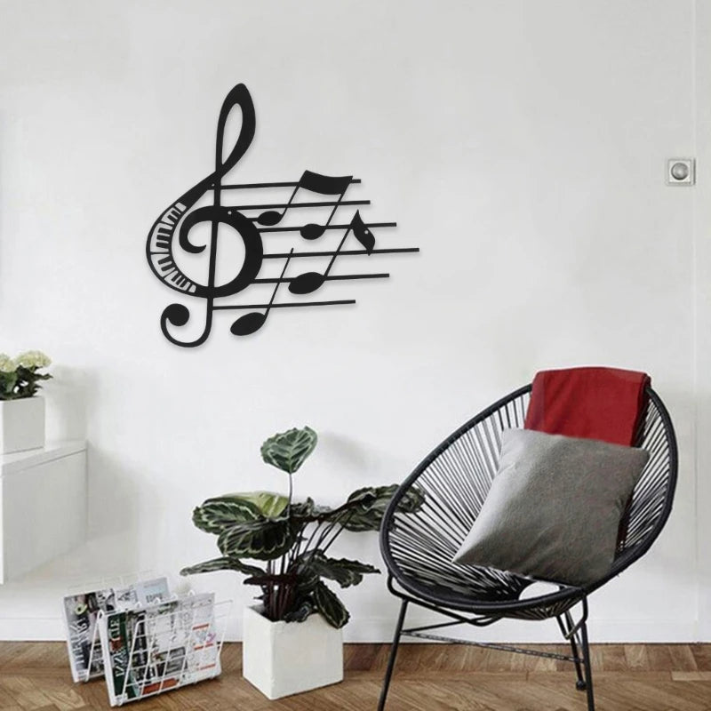 Metal Music Treble Clef Wall Decor