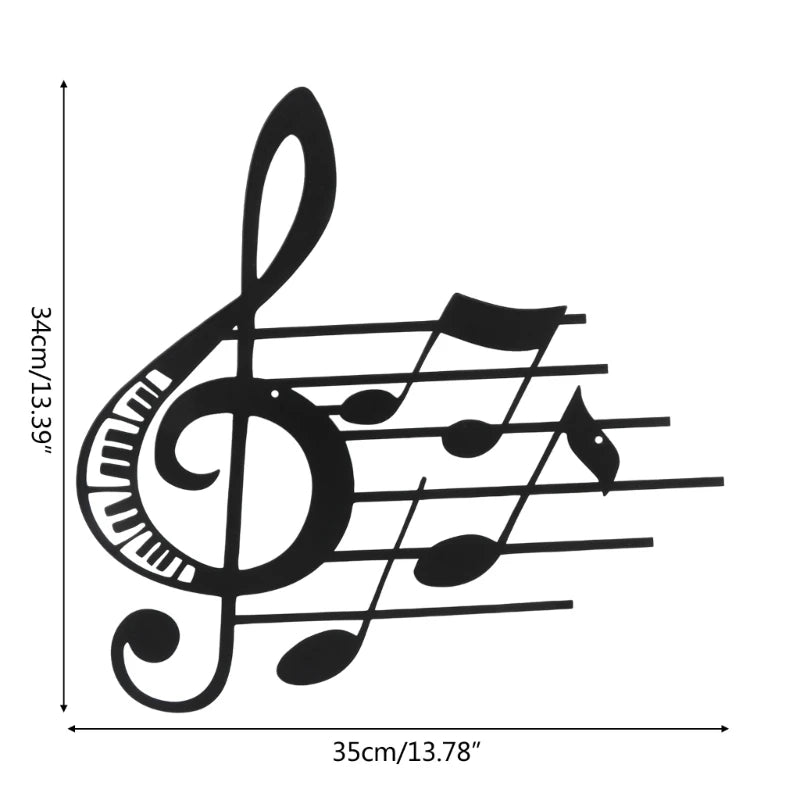 Metal Music Treble Clef Wall Decor