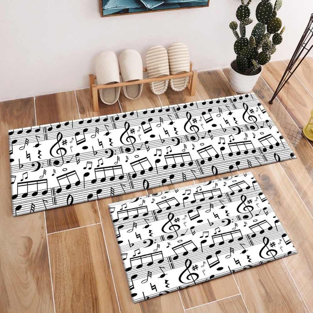 Music Note White Carpet