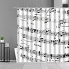 Piano Key Music Notes Shower Curtain