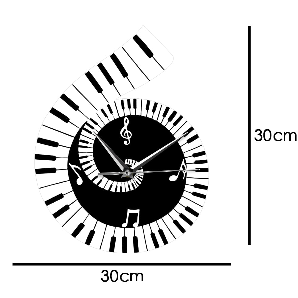 Piano Music Sheet Decorative Wall Clock