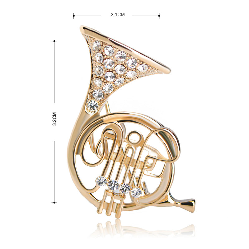 French Horn Shape Brooch - Artistic Pod Review