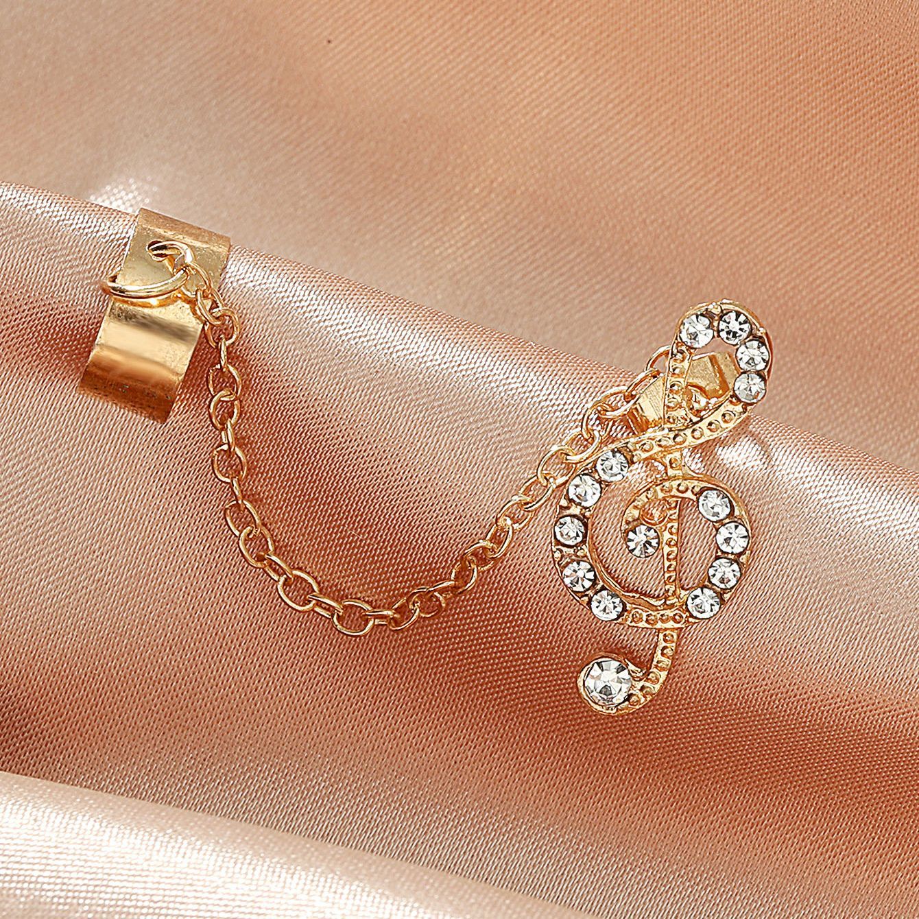 Music Clef Cuff & Stud Earrings