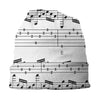 Music Notes White Beanie