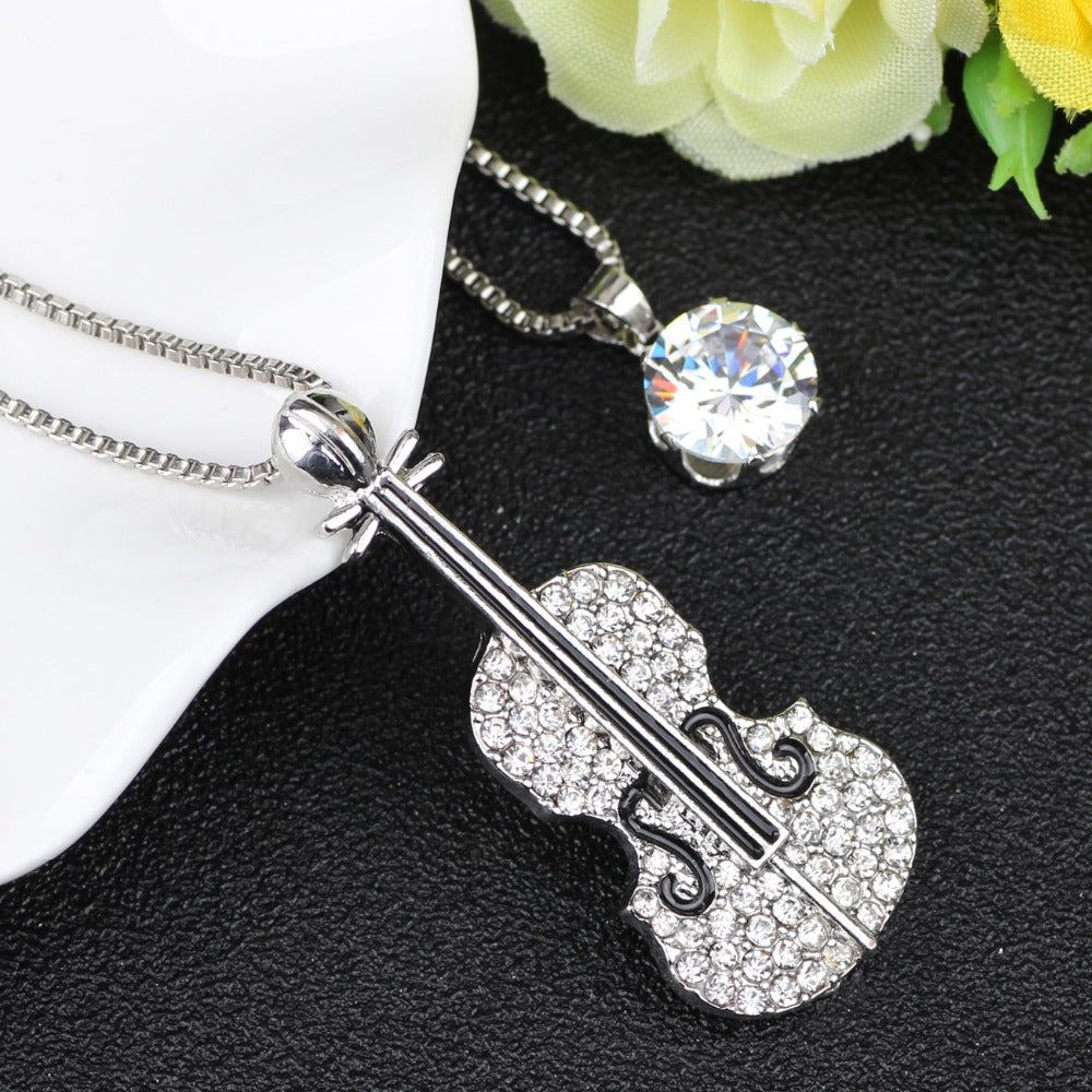 Crystal Violin Pendant Necklace - Artistic Pod Review