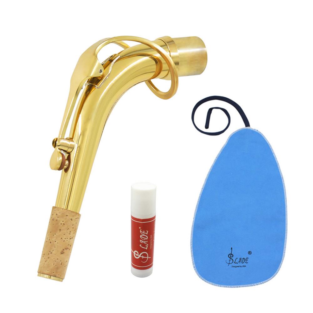Brass Alto Saxophone Sax Bend Neck with Cleaning Cloth - Artistic Pod