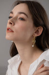 Pearl Music Charm Dropping Earrings