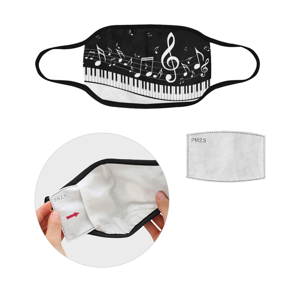 Piano With Musical Notes Mask - Artistic Pod