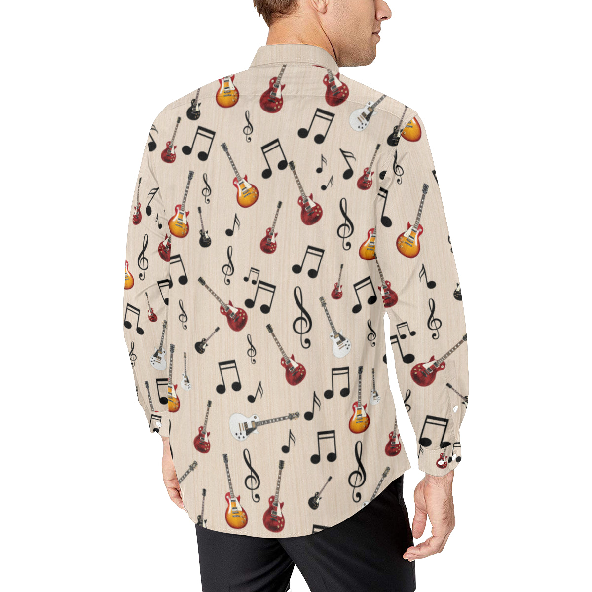 Guitar and Music Notes Men's Shirt
