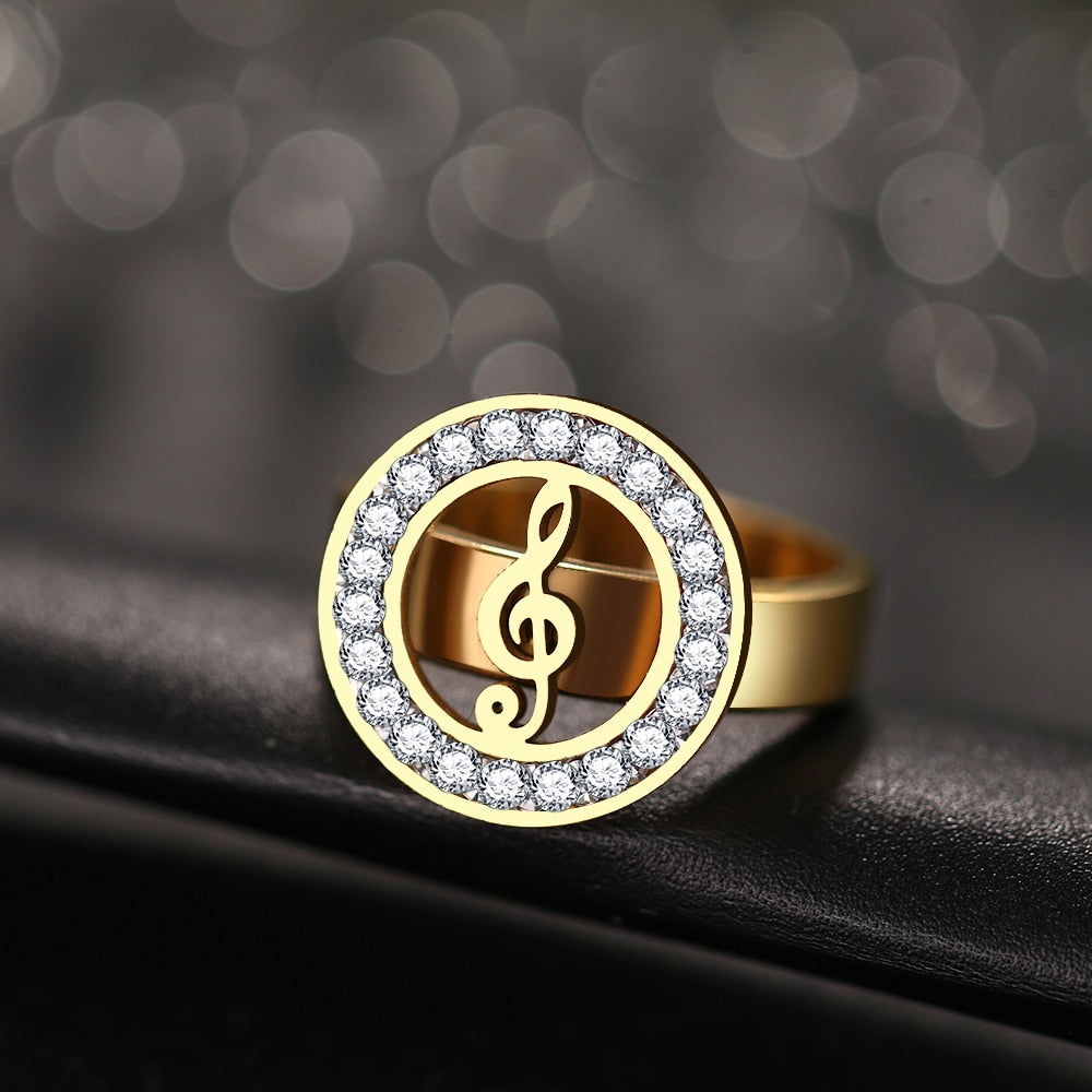 Unique Treble Clef Design Ring