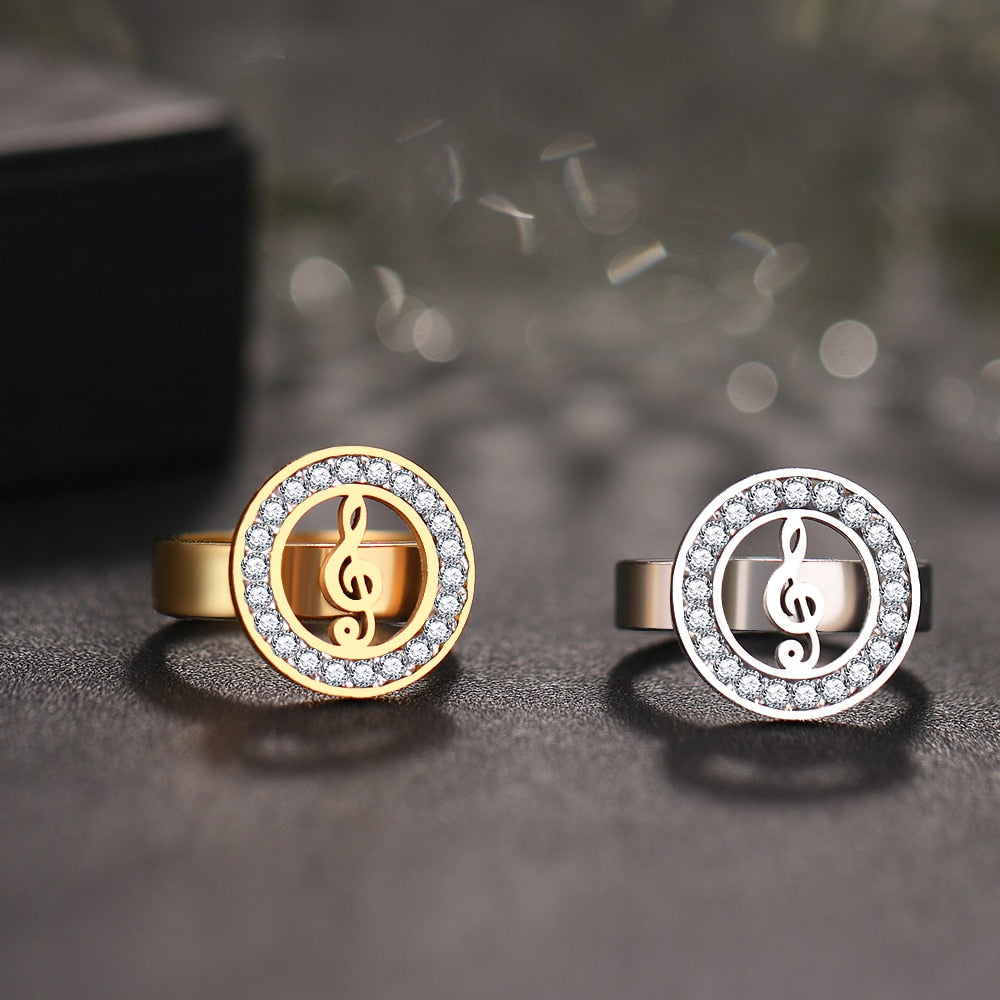 Unique Treble Clef Design Ring