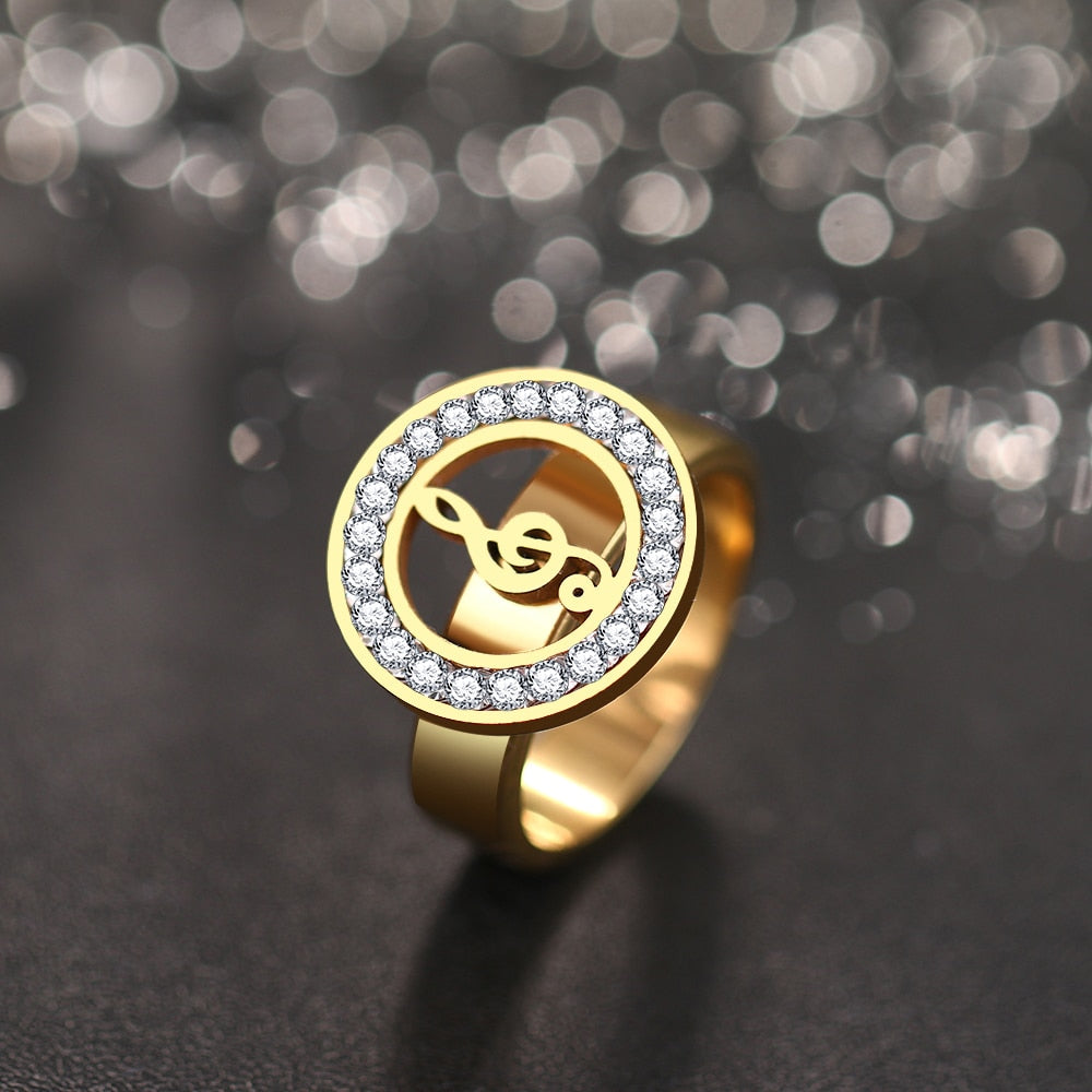 Unique Treble Clef Design Ring