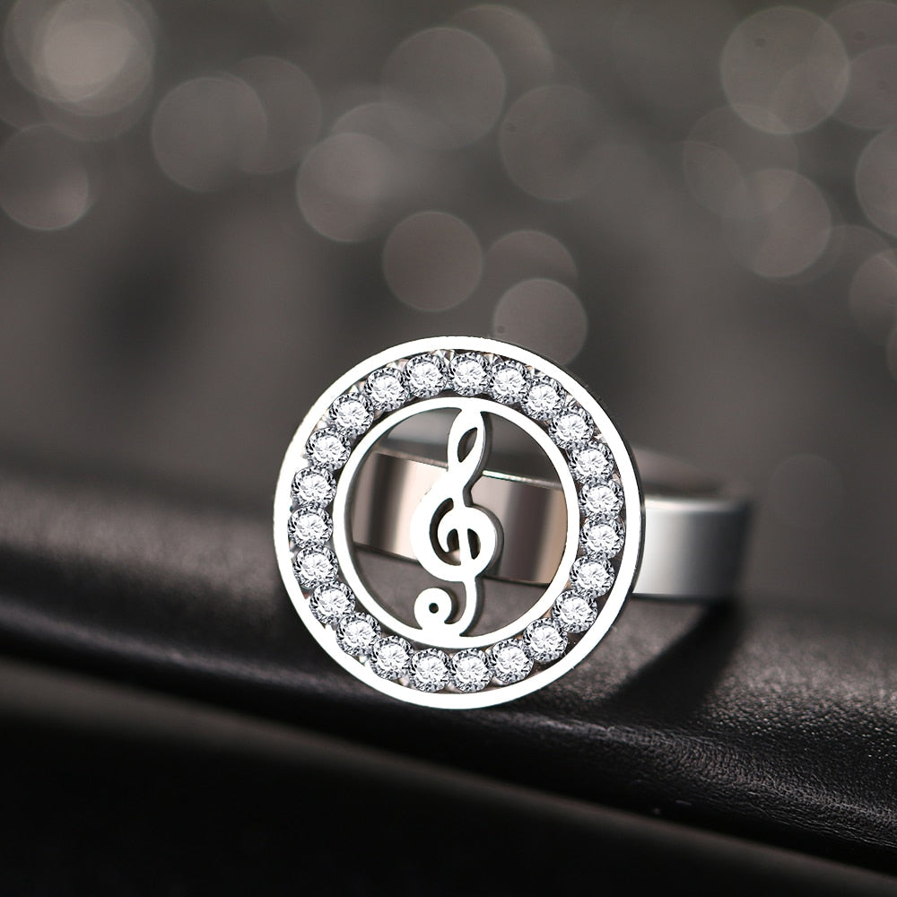 Unique Treble Clef Design Ring
