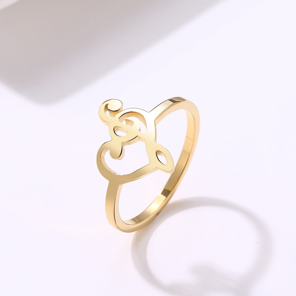 Heart of Treble & Bass Clef Ring