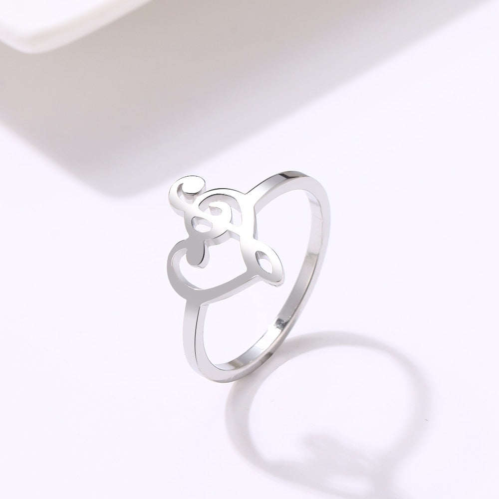 Heart of Treble & Bass Clef Ring