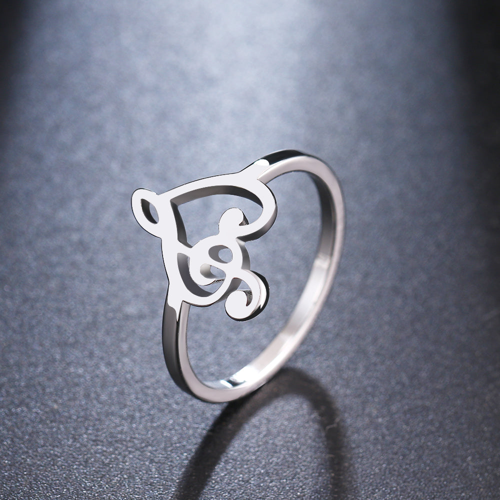Heart of Treble & Bass Clef Ring