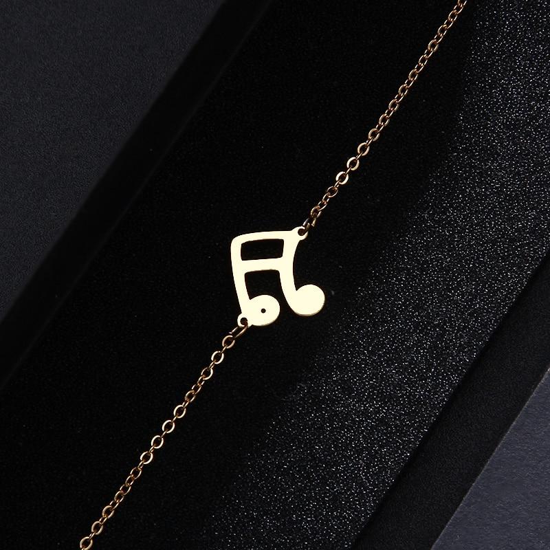 Music Notes Steel Bracelet