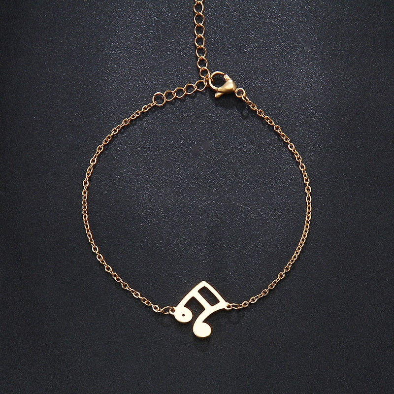 Free - Music Notes Steel Bracelet