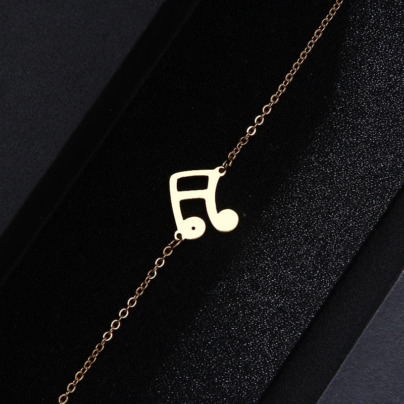 Free - Music Notes Steel Bracelet