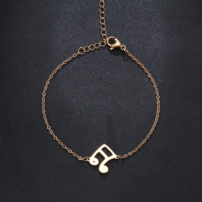 Music Notes Steel Bracelet