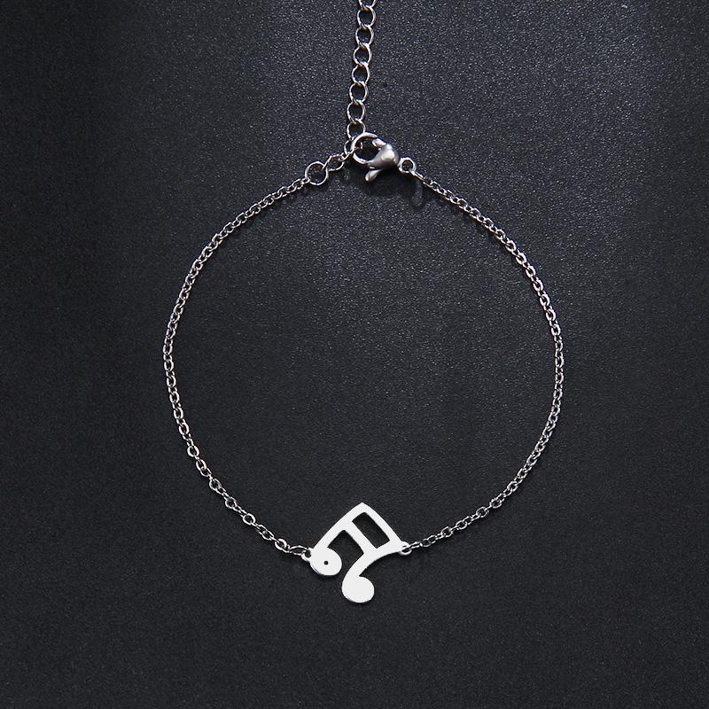 Music Notes Steel Bracelet