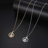 Music Notes Round Necklace