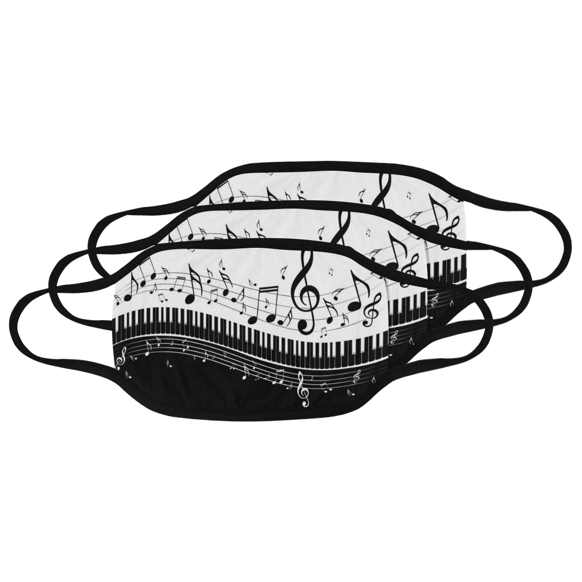 Piano Keys and Music Notes Mask