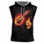 Flame Guitar Music Hooded Tank Top