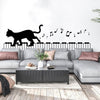 Piano Music Note Cat Wall Sticker