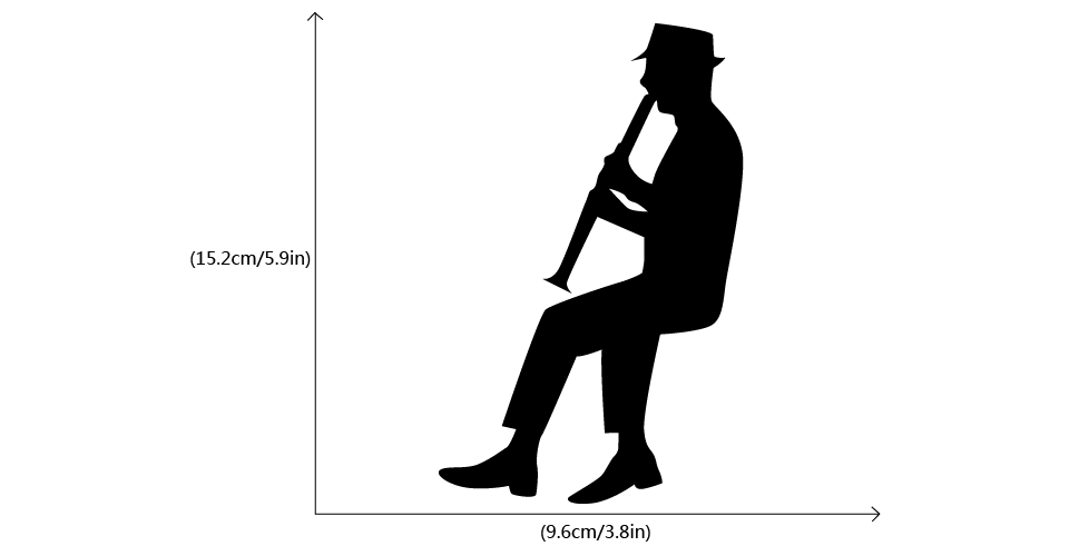 Man Clarinet Light Switch Sticker