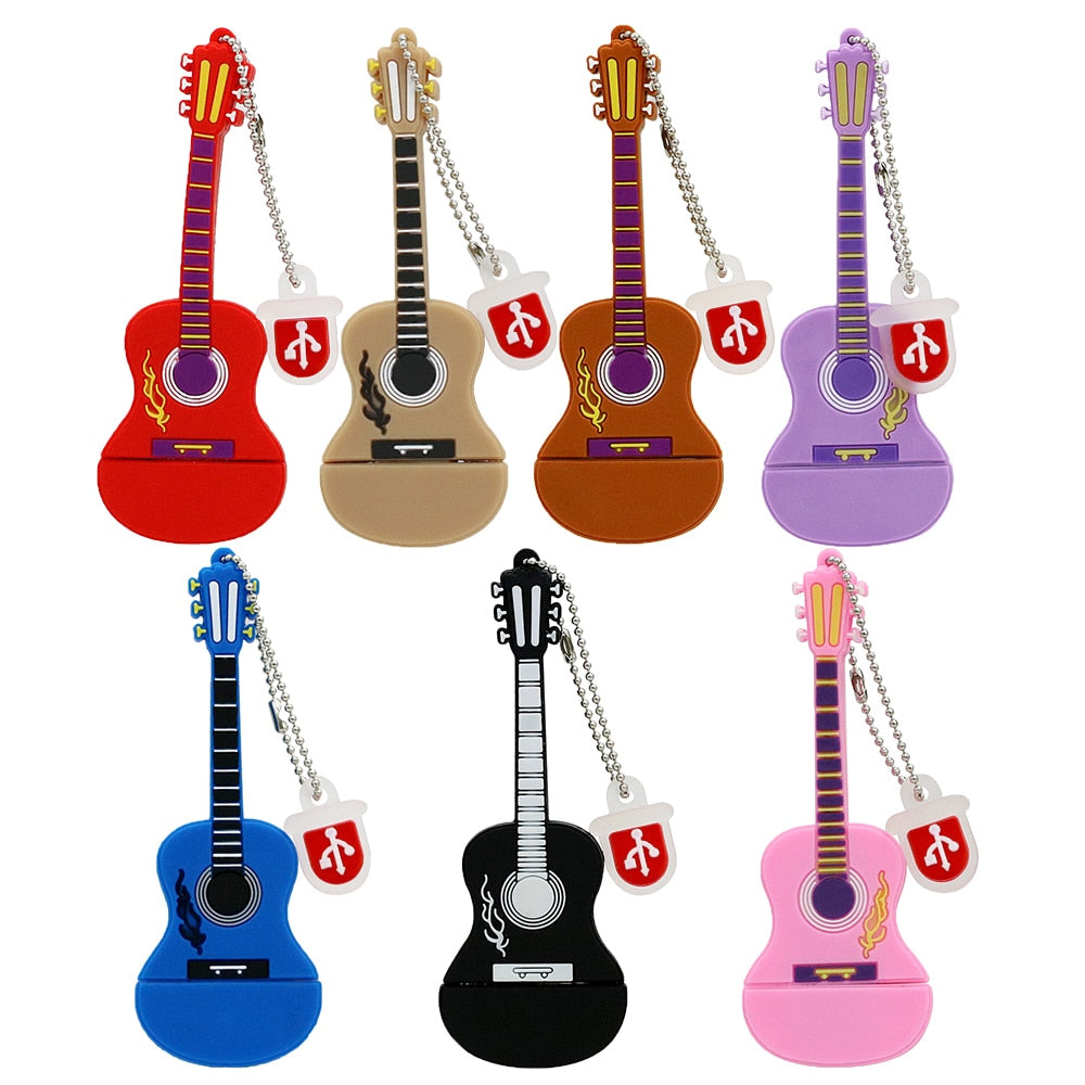 Silicone Guitar USB Flash Drive
