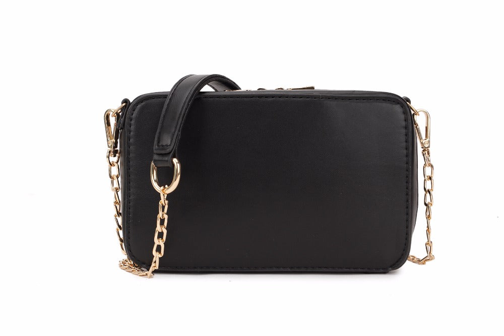 Tape Shape Leather Mini Handbag