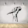 Holding Microphone Wall Sticker