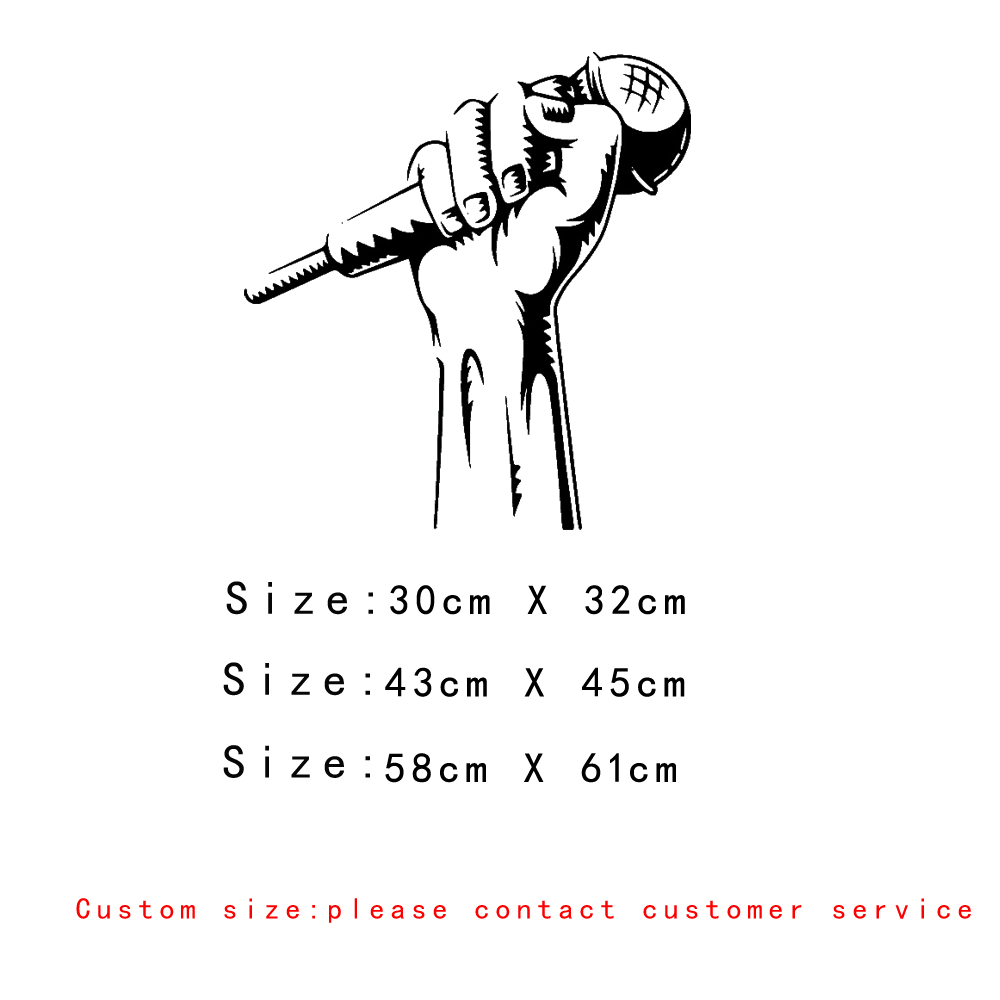 Holding Microphone Wall Sticker