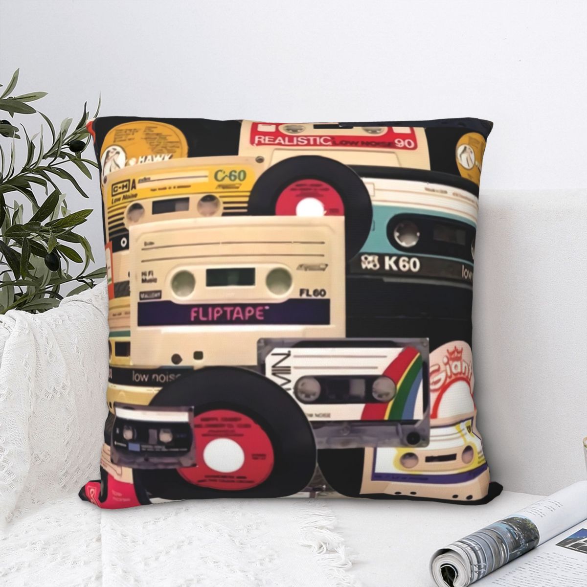 Vintage Cassette Pillowcase